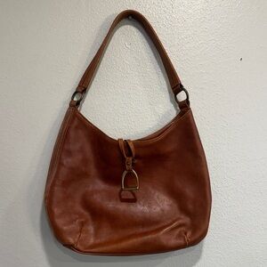 Lauren Ralph Lauren Brown Leather Hobo Bag
